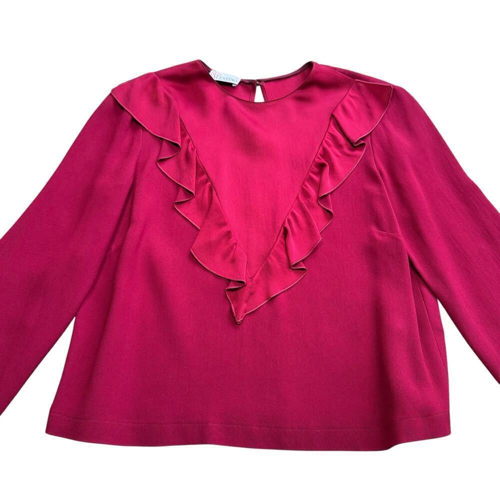 Red Valentino Ruffle Blouse Small - Picture 6 of 16